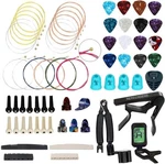 66PCS Guitar Accessories Kit, Acoustic Changing Tool, Including Gold. Fixed Price $35.95.