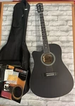 Janerock Model JR-411BK Acoustic Guitar Black Left Handed With Case. Fixed Price $135.00.