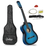 Blue Beginners Acoustic Guitar With Case Strap Tuner And Pick. Fixed Price $45.19.