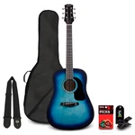 Mitchell Launch D75S Starter Dreadnought Acoustic Guitar Pack Blue Burst. Fixed Price $169.99.