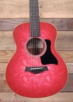 Taylor Special Edition Gs Mini-e Acoustic/electric Guitar Fuchsia Pink Paisley W. Fixed Price $899.99.