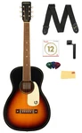 Gretsch Jim Dandy Parlor Acoustic Guitar - Rex Burst W/ Strap. Fixed Price $249.99.