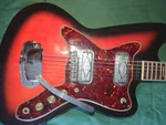 Vintage 1960S 1478 Sears Silvertone Two Pickup Electric Guitar Harmony Red Black. Fixed Price $675.00.
