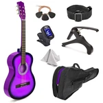 30-INCH Purple Gradient Classical Guitar Set For Kids With Case & Accessories. Fixed Price $100.99.