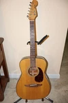 Fender Avalon Natural Vintage Acoustic Guitar With Hard Case Shown. Fixed Price $295.00.