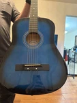 Ashthorpe 38 Beginner Acoustic Guitar Starter Kit - Blue. Fixed Price $45.00.