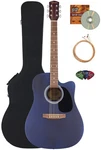 Fender Fa Series Dreadnought Acoustic-electric Guitar Saphire Blue W/ Hard Cas. Fixed Price $219.99.
