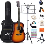 Adm Dreadnought Acoustic Guitar Kit 41 Inch Sunburst With Bag. Fixed Price $290.99.