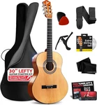 Pyle Left Handed Beginner Acoustic Guitar Kit - Natural Gloss (open Box). Fixed Price $41.99.