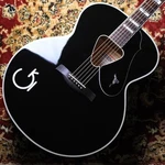 Acoustic Guitar Gretsch G6022-FSR-BLK Black Solid Spruce Top With Hard Case. Fixed Price $3908.00.
