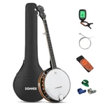 Donner DBJ-200 Full Size 5 String Tenor Banjolele Guitar + Tuner Gig Bag. Fixed Price $139.99.