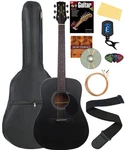 Jasmine S35 Dreadnought Acoustic Guitar - Matte Black W/ Gig Bag. Fixed Price $139.99.
