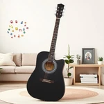 41" Solid Spruce Top Beginner Acoustic Guitar Set - Dreadnought Cutaway Black. Fixed Price $84.99.