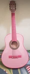 Wood Guitar 30"- Pink. Fixed Price $27.53.