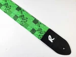 Green Pixel Square Guitar Strap - For Adults And Children. Fixed Price $38.00.