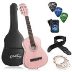 Ashthorpe 30 Inch Acoustic Guitar Beginner Starter Kit Pink With Gig Bag. Fixed Price $89.99.