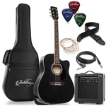 Dreadnought Cutaway Acoustic Electric Guitar Package With Eq & 10 Watt Amp. Fixed Price $166.99.