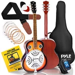 Pyle PGA500BR Electro Resophonic Acoustic Electric GUITAR-6 Round Neck. Fixed Price $231.49.