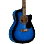 Rogue RA090 Concert Cutaway Acousticelectric Guitar Blue Burst. Fixed Price $139.99.