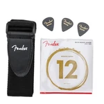 Fender Guitar Strap 3 Medium Picks & 80/20 Bronze-wound Acoustic String Combo. Fixed Price $10.99.