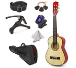Master Play 30" Left-handed Natural Wood Guitar Beginner Kit Case & Accessorie. Fixed Price $78.95.