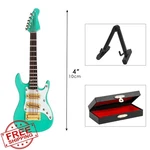 Musiin Green Mini Electric Guitar 10CM W/ Stand Case Gift. Fixed Price $27.99.