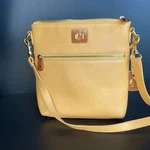 Martin & Macarthur Hawaii Koa Leather Yellow Crossbody Bag. Fixed Price $65.00.