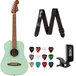 Fender Redondo Mini Spruce Green W/ Bag Picks Strap Tuner Bundle. Fixed Price $229.99.