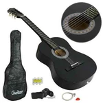 38" Full Size Acoustic Guitar Adult Kids Beginners Black With Pick. Fixed Price $55.22.