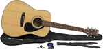 Yamaha F325D 6 String Dreadnought Acoustic Guitar With Gig Bag And Accessories. Fixed Price $400.00.