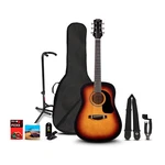 Mitchell Launch D75S Starter Dreadnought Acoustic Guitar Deluxe Pack Sunburst. Fixed Price $199.99.