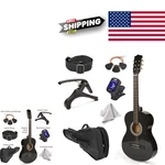 30 Inch Left Handed Wood Guitar With Case Accessories For Beginners Kids. Fixed Price $142.49.