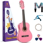Classical Guitar Kit 30 - Kids Set With Okoume Neck, Case Bag, Nylon Stra. Fixed Price $155.99.