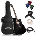 Full-size Cutaway Thinline Acoustic-electric Guitar With Gig Bag & Eq. Fixed Price $119.99.