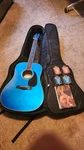 Fender 20TH Anniversary Squier SD-6G Acoustic Guitar In Custom Color Aqua Blue. Fixed Price $290.00.