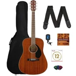 Fender CD-60S Solid Top Dreadnought Acoustic Guitar All Mahogany W/ Gig Bag. Fixed Price $269.99.
