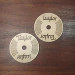 Taylor Guitars Coasters Wooden: Two. Fixed Price $12.00.