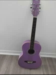 Daisy Rock Debutante Youth Acoustic Guitar, Bubblegum Pink, 6 String 18 Frets. Fixed Price $80.00.