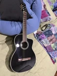 Takamine TG132SC 6 String Nylon Acoustic-electric Guitar Black W/ Hard Case. Fixed Price $1100.00.