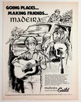 Madeira Guild Guitars Vintage 1970S Print Black & White Acoustic Art. Fixed Price $14.25.