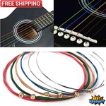 6PCS Guitar Strings Colorful Coated Folk Acoustic Stainless Steel. Fixed Price $5.75.