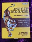 Sumifun Tiger Relieving Chinese Plaster 64 Patches Backache Strains. Fixed Price $34.99.