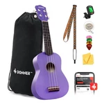 Donner Soprano Ukulele For Beginner 21 Matte Inch, Purple Macaron. Fixed Price $68.99.