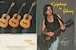 1988 Gibson Epiphone SQ-180 / George Hamilton Hege 4-PAGE Vintage Guitar Ad. Fixed Price $13.30.