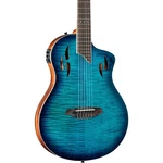 Ortega Tourplayer Thinline Acoustic-electric Classical Guitar Flamed Maple, Blue. Fixed Price $499.99.