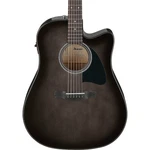 Ibanez AAD77CE Acoustic-electric Guitar, Solid Spruce Top, Trans Black Sunburst. Fixed Price $499.99.