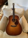 Bourgeois Country Boy Deluxe Custom Guitar - Adirondack / Flamed Mahogany. Fixed Price $4500.00.
