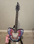Daisy Rock Debutante Butterfly Fantasy Short Scale Electric Guitar And Amplifier. Fixed Price $550.00.