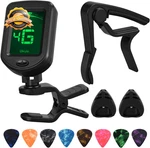 Guitar Capo Tuner Set For Beginners Acoustic Electric Holder Picks. Fixed Price $9.76.
