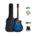 Haze SP721CEQBLS Light Round-back Electro-acoustic Guitar With Accessorories. Fixed Price $168.97.